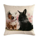 Axyaa Cute Animal Print Pet Pillow Cover for Home Sofa Decoration