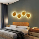 Axyaa Circular LED Wooden Wall Lamp: Modern, Minimalist, Creative Lighting Fixture for Living Room