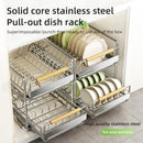 Axyaa Sliding Kitchen Dishes Organizer Rack: Countertop Storage Shelf for Tableware & Cookware