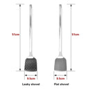 Axya Stainless Steel Long-handled Frying Shovel for Cooking and Kitchen - 18 Word Limit