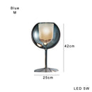 Axyaa Gold Chrome Glass Table Lamp | Luxury Decor for Living Room, Villa, Cafe