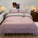 Axyaa Solid Color 4-Piece Bedding Set - Quilt Cover, Bed Sheet, Student Dorm 3-Piece Set