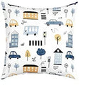 Axyaa White Decorative Pillowcase, Short Plush Square Cushion Cover