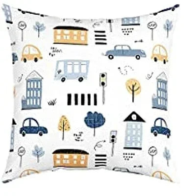 Axyaa White Decorative Pillowcase, Short Plush Square Cushion Cover