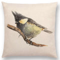 Birds Painting Cushion Cover - Axyaa Collection: Robin, Titmouse, Toucan, Sparrow, Firecrest, Cardinal, Bullfinch