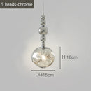 Axyaa Nordic Luxury Round Chandelier for Bar Counter, Bedroom, and Restaurant, Postmodern Lava Lamp