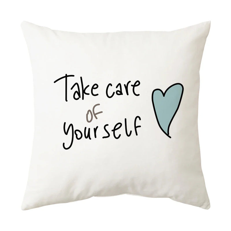 Axyaa Geometric Pattern Blue & White Pillow Case Home Decor Case