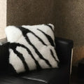 Axyaa Luxe Fox Fur Throw Pillows | High Quality Plush Back Cushion for Sofa Bed