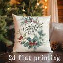 Axyaa Christmas Bird Wreath Pillow Covers - Cozy Home Decor for Sofa, Bedroom, Car