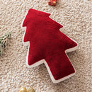 Axyaa Red Green Christmas Tree Plush Pillow: Festive Home Sofa Decoration