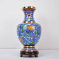 Axyaa Cloisonné Lotus Vase: 10" Filigree Enamel, Asian Home Decor Gift