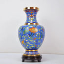Axyaa Cloisonné Lotus Vase: 10" Filigree Enamel, Asian Home Decor Gift