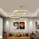 Axyaa Luxury Crystal LED Chandelier for Home & Hotel Decor with Remote Control