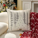 Axyaa Embroidered Holiday HoHo Pillow - Red Snowflake & Ginger Cake Design