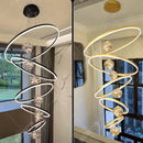 Axyaa LED Pendant Lights for Staircase Chandeliers, Modern Home Decor Hanging Lamps