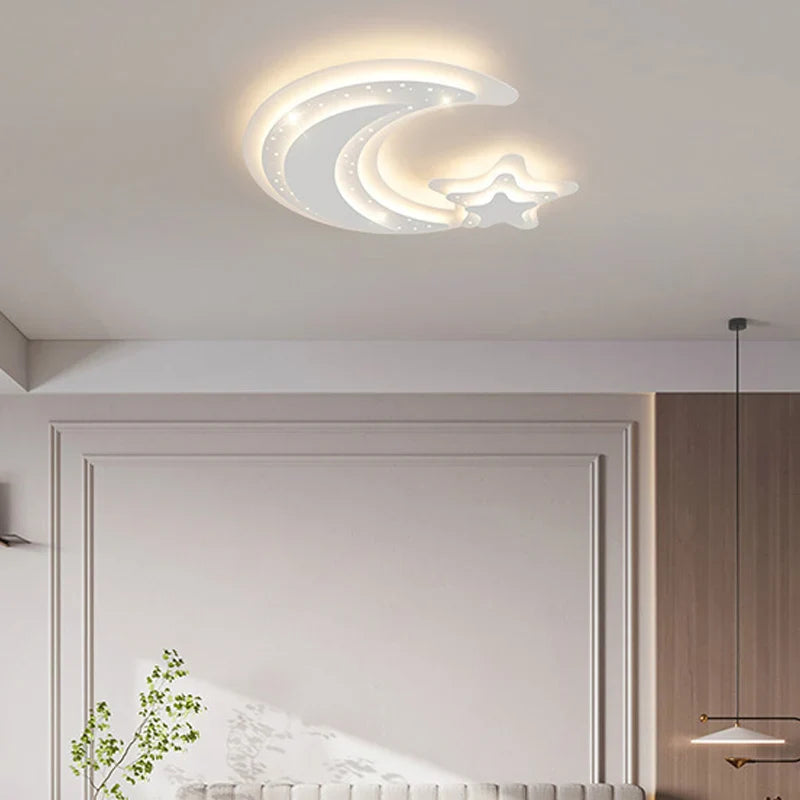 Axyaa Star Moon LED Ceiling Lights for Living Room Bedroom