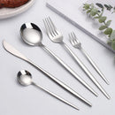 Axyaa 6/30pc Stainless Steel Western Cutlery Set Steak Knife Fork Spoon Coffee Dessert Fork