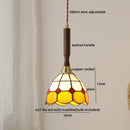 Axyaa Walnut Copper LED Pendant Lights with Knob Switch, Modern Style for Bar, Bedroom, Dining Room