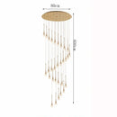 Axyaa Crystal Chandelier Stair Pendant Lamp Modern Living Room Interior Lighting