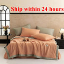 Axyaa Cotton Bubble Double-Layer Yarn Summer Quilt Set