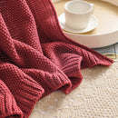 Axyaa Thick Waffle Knit Throw Blanket - Luxurious Plaid for Bed, Sofa, Living Room