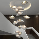 Axyaa Glass Cloud Staircase Pendant Lamp for Apartment Villa Living Room