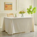 Axyaa Elegant White Long Tablecloth for High-End Conferences