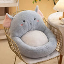Axyaa Plush Animal Lazy Sofa Cushion with Integrated Backrest