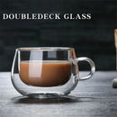 Axyaa Double Wall Glass Cup Set - Heat Resistant Borosilicate Glass Coffee Beer Cups