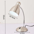 Axyaa Silver Desk Lamp: Adjustable LED Light for Study, Office, and Bedroom