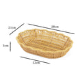 Axyaa Rattan Fruit Plate & Tea Tray: Retro Woven Storage Basket for Picnics & Snacks