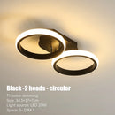 Axyaa Nordic LED Ceiling Light Chandelier, 20W 30W Square Round Lamp for Home Kitchen Living Room
