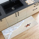 Axyaa Ocean Waves Beach Carpet - 3D Kitchen Bedroom Floor Rug