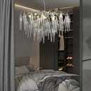 Axyaa Modern Crystal Chandelier LED Pendant Light Fixture for Living Room, Bedroom, Hotel Lobby