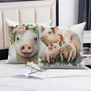 Axyaa Animal Print Decorative Pillowcase for Sofa, Car, Living Room