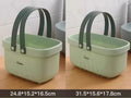 Axyaa Bathroom Shower Mesh Basket Large Capacity Storage - Portable Handle, Plastic
