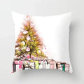 Axyaa Christmas Home Pillowcases: Printed Bed Decorative Cushion Covers