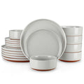 Axyaa Stoneware Dinner Set: TARA Collection, 18/36 PCS, Layered Glaze, 4 Color Options
