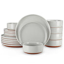 Axyaa Stoneware Dinner Set: TARA Collection, 18/36 PCS, Layered Glaze, 4 Color Options
