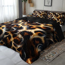 Axyaa Leopard Print Duvet Cover Set: Fashionable All-Season Comfort for Home Décor