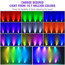 Axyaa RGBWA+UV Par Light Set, DMX512 Stage Effect Lighting for DJ Disco Party