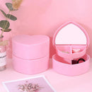 Axyaa Heart Jewelry Box with Mirror: Necklace, Earrings, Rings Display
