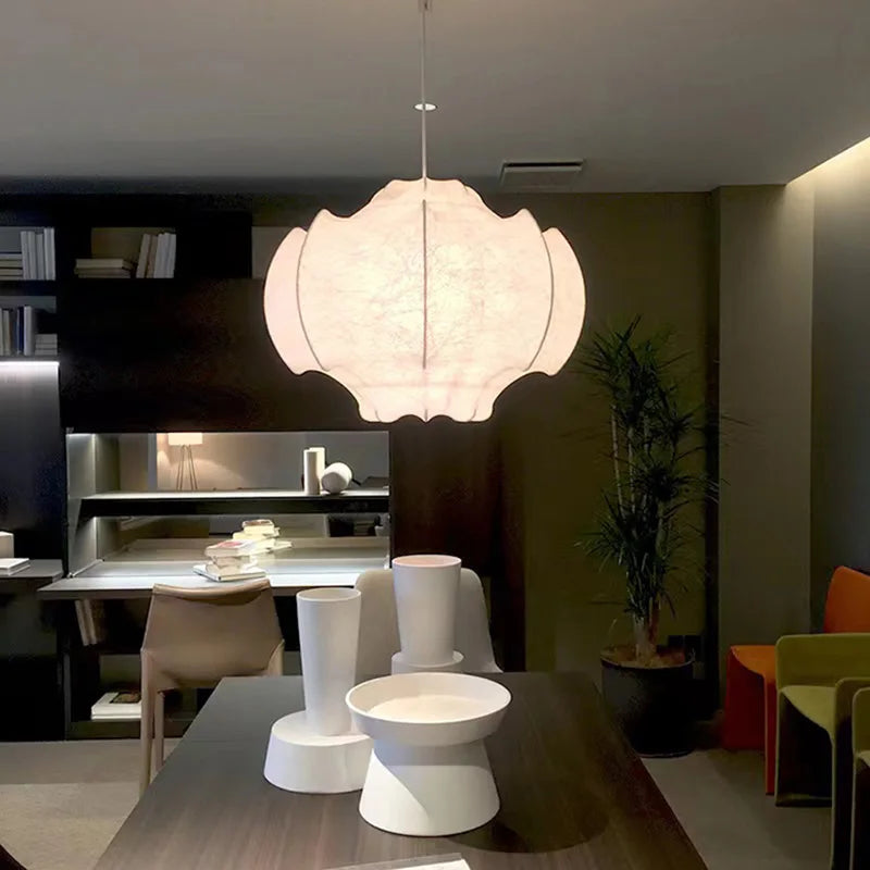 Axyaa Wabi Sabi Silk Hanging Chandelier - Loft Bedroom Pendant Lights Home Decor