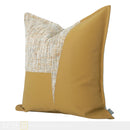 Axyaa Light Luxury Geometric Square Pillowcase in Yellow Leather Stitching Texture