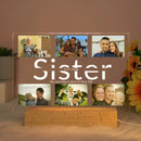 Personalized Acrylic Lamp with Photo & Text, Axyaa Bedroom Night Light Gift