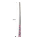 Axyaa Stainless Steel & Wooden Chopsticks Set for Dining
