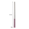Axyaa Stainless Steel & Wooden Chopsticks Dinnerware Set