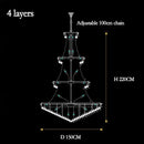 Axyaa Brass Gold Silver Crystal Chandelier Pendant Dimmable Ceilings Lustre