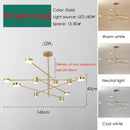 Axyaa Rotatable LED Chandelier in Gold/Black Finish for Home Decor