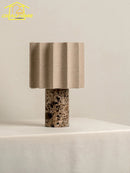Axyaa Marble Table Lamp with USB Charging - Nordic Minimalist Design